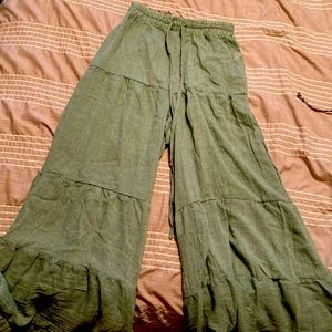 Flare cotton pants